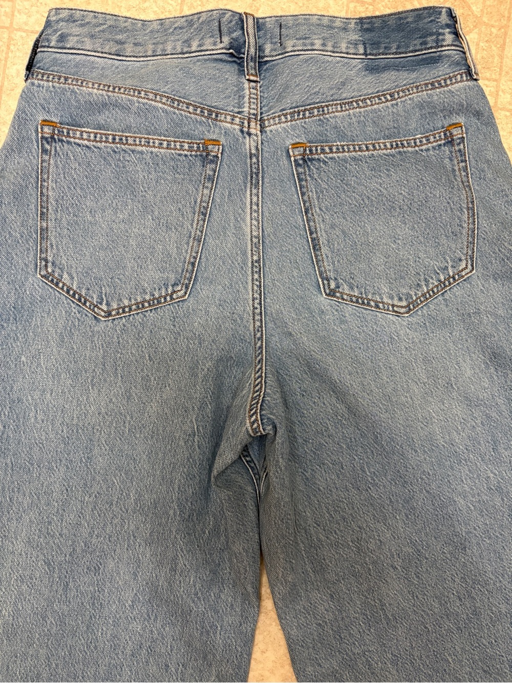 Abercrombie & Fitch Light Blue Wide Leg High Rise Jeans Cropped Curve Love - Picture 8 of 8